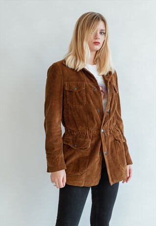 VINTAGE 70S BOHO CORDUROY JACKET WITH WARM LINNING