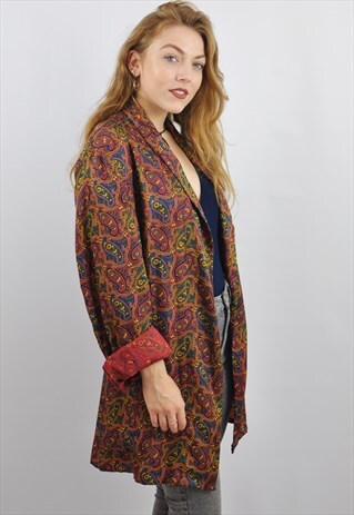VINTAGE PAISLEY PRINT KIMONO JACKET