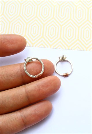 SILVER HOOP BOHO EARRINGS