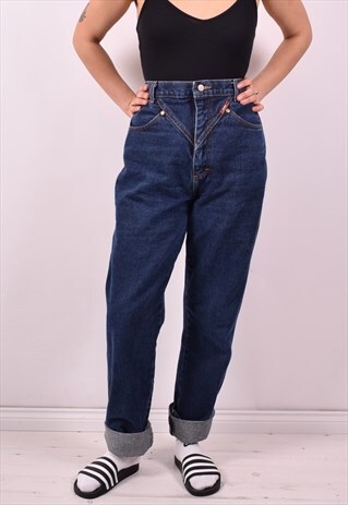 WOMENS VINTAGE JEANS W28 L36 BLUE 90S