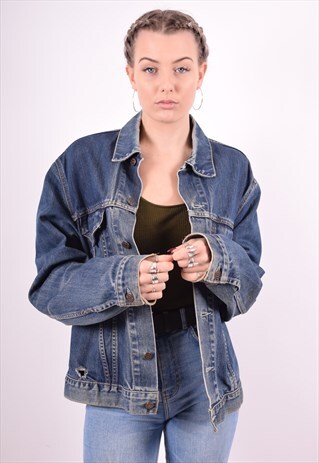 LEVI'S WOMENS VINTAGE DENIM JACKET XL BLUE 90'S