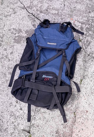 VINTAGE KARRIMOR LARGE HIKING RUCKSACK DISCOVERY BLUE 65L