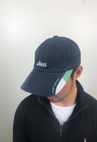 VINTAGE NAVY ASICS CAP
