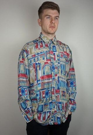 PURE SILK PATTERNED SHIRT