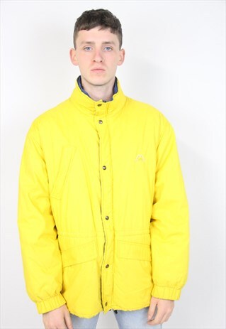 VINTAGE 90S KAPPA YELLOW PADDED JACKET