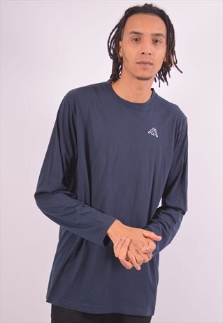 VINTAGE KAPPA TOP LONG SLEEVE NAVY BLUE