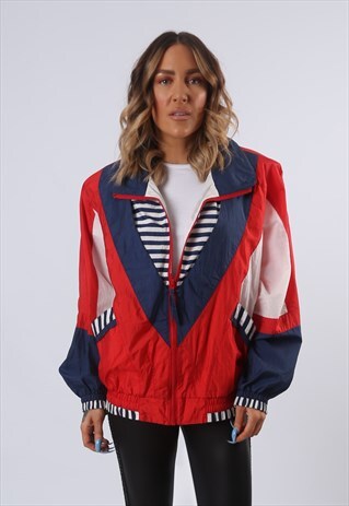 SHELL BOMBER JACKET PRINT OVERSIZED PATTERNED UK 14 (B6AA)