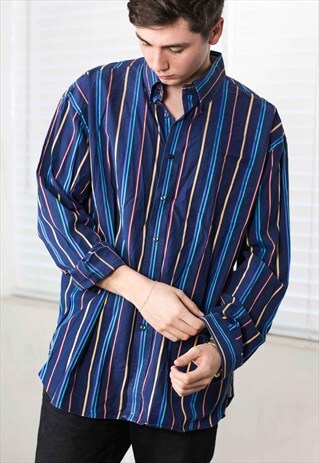 VINTAGE TOMMY HILFIGER REGATTA STRIPED SHIRT LOGO 90S XL 12
