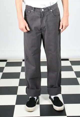 CALVIN KLEIN TAPERED GREY STRAIGHT LEG JEANS