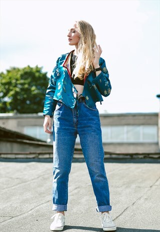 VINTAGE ASIAN CROP WRAP JACKET