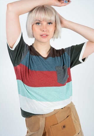 VINTAGE BILLABONG 90S T-SHIRT WIDE STRIPE