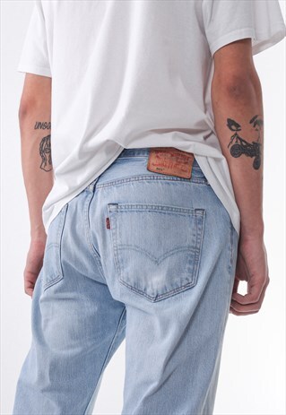 VINTAGE LEVIS 501 DENIM PANTS TROUSERS 90S BLUE