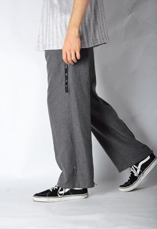 VINTAGE 90S GREY ZIPPER PANTS