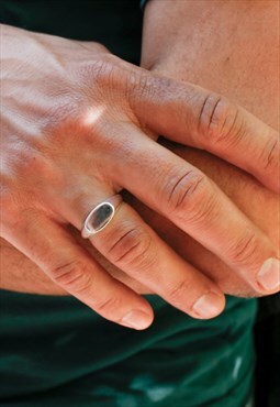 Horizon Signet Ring Sterling Silver