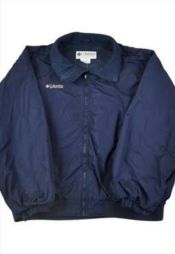 Vintage Columbia Jacket Waterproof Fleece Lined Navy XL