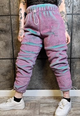 Luminous fleece joggers handmade color changing overalls