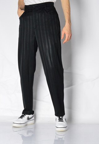 VINTAGE 90S BLACK STRIPED PANTS