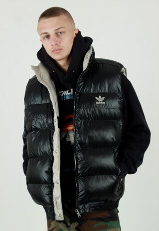 00S Y2K ADIDAS REVERSIBLE PUFFER VEST GILLET