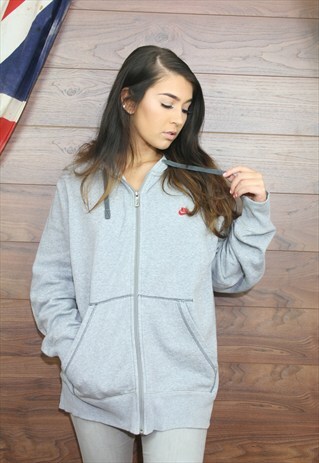VINTAGE NIKE 90'S GREY HOODIE ,XL (25)