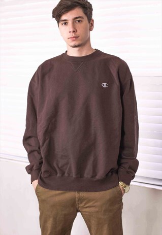 VINTAGE CHAMPION SWEATSHIRT JUMPER LOGO 90S XL 19.2