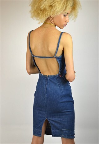 VINTAGE 90'S LEVI'S DENIM BACKLESS DRESS