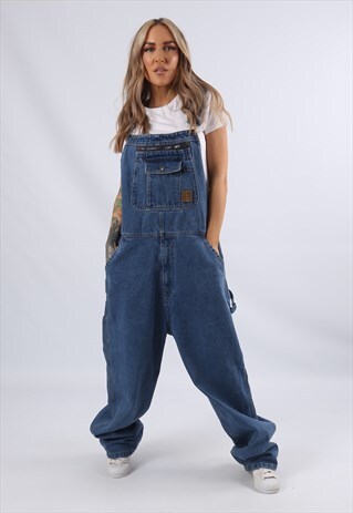VINTAGE BEAR RIVER DENIM DUNGAREES UK 16 XL (9AA)