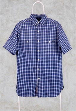 Vintage Polo Ralph Lauren Blue Check Shirt Short Sleeve S