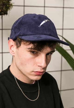CORDUROY CAP IN BLUE
