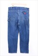 Vintage Dickies Denim Jeans Blue Straight Leg With Red Logo