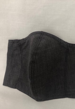 GREY SUITING COTTON FACE COVERING