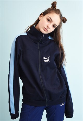 70'S RETRO PUMA NAVY BLUE TRACKSUIT SPORTS JACKET