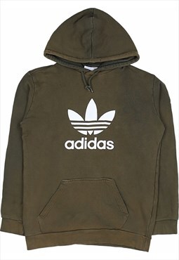 Adidas 90's Spellout Pullover Hoodie Small Green