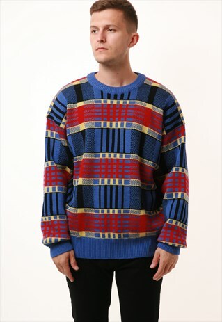 90S VINTAGE POCO LOCO WOOL KNITWEAR SWEATER 14191