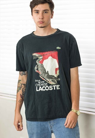 VINTAGE LACOSTE T-SHIRT LOGO 90S X 7.8