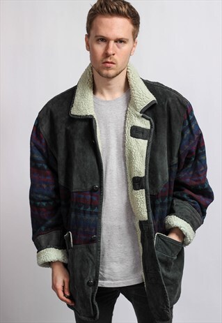VINTAGE AZTEC SHERPA JACKET
