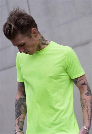 ESSENTIAL BLANK T-SHIRT - NEON GREEN YELLOW