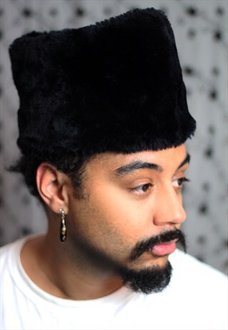 VINTAGE 70S PARKTOWN HAT WINTER FAUX FUR HAT
