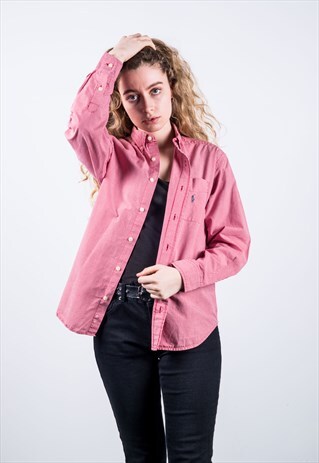 RALPH LAUREN VINTAGE 1990S RED CHECKED SHIRT