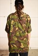 90'S RETRO CAMO MILITARY STYLE OVERSIZED FESTIVAL SHIRT TOP