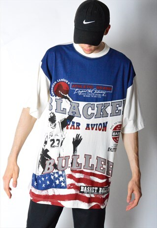 VINTAGE 90S BASKETBALL USA GRAPHIC T-SHIRT
