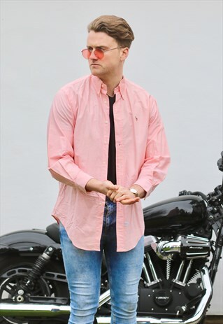 RALPH LAUREN USA SPECKLED SALMON PINK VINTAGE SHIRT