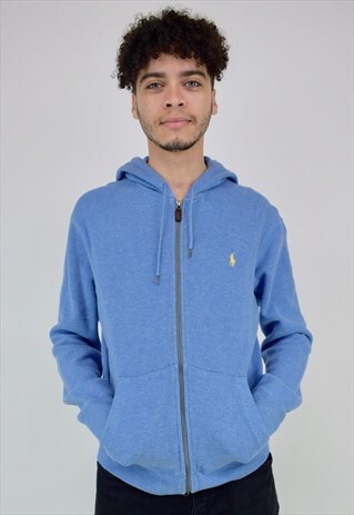 VINTAGE 90'S RALPH LAUREN BLUE HOODIE