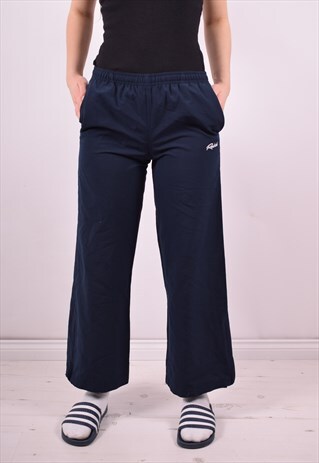 REEBOK WOMENS VINTAGE TRACKSUIT TROUSERS W28 L27 BLUE 90'S