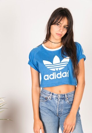 VINTAGE 90S USA CROP T-SHIRT / R790