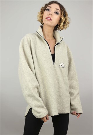 VINTAGE 90S OVERSIZED 1/4 ZIP FLEECE