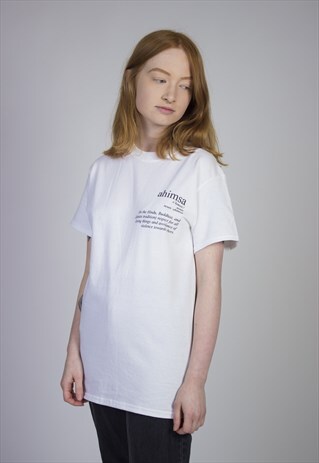 AHIMSA T-SHIRT IN WHITE