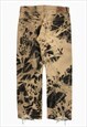 BLEACHED BLACK LEVIS 501 RIPPED JEANS BAGGY (36 X 31)