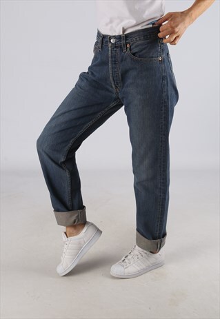 VINTAGE 501'S LEVIS DENIM JEANS HIGH WAISTED UK 10 - 12 (V2D