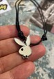 90S STYLE PLAYBOY PENDANT CHOKER 
