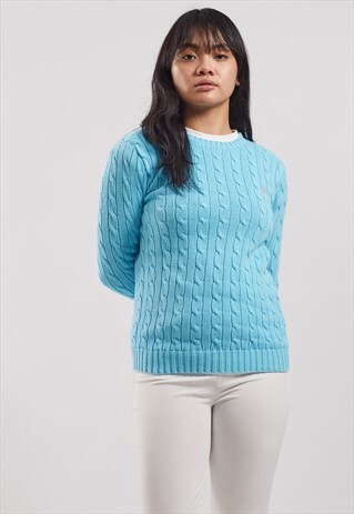 VINTAGE RALPH LAUREN CABLE-KNIT JUMPER